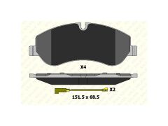 Fren Balatasi Ön Transit V362 Custom Trend Delux Fisli 12 =>