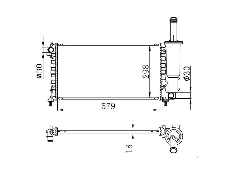 Radyator Punto Ii 1.2I 99> 61881 Mt (579X298X18)