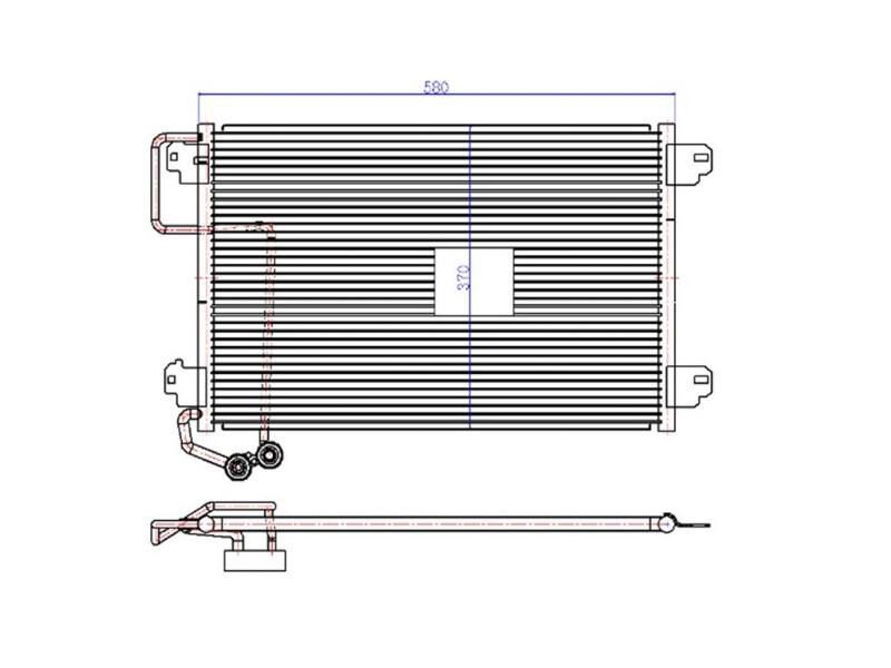 Klima Radyatoru (kondanser) Scenic I (99 03) 1.4 16V 2.0 16V 1.9DCI (F9Q.7.34) (580X384X16)