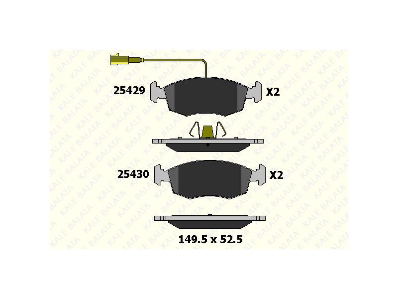 Fren Balatasi Ön Punto Evo 500 500C 1.2 1.3 1.4 09 =>