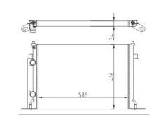Radyator Stilo 1.9D 2001> 61885A Mt (585×416×34)