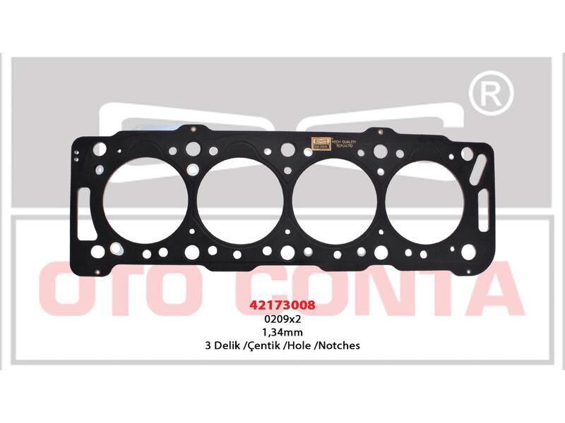 Silindir Kapak Conta Berlingo Partner 1.9D Celik Mls 3 Delik 1.34MM DW8