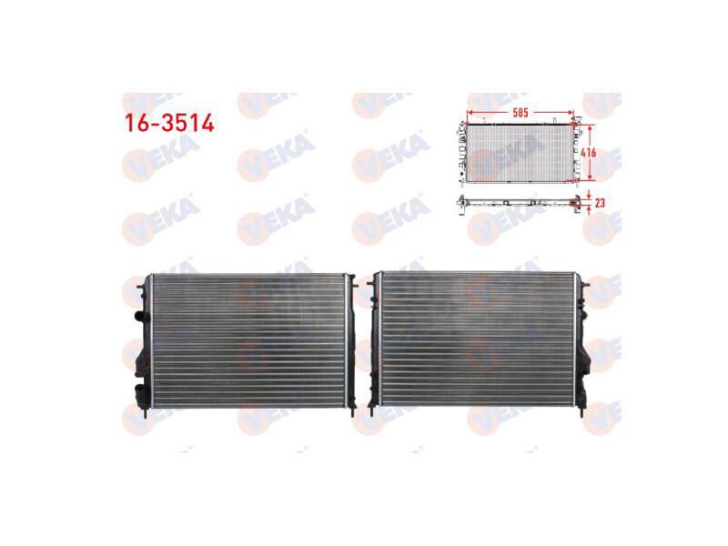 Radyator Megane I Scenic 1.4 1.6 1.8 2.0 16V (ac+mek) Logan 1.5 DCI (586X415X23)
