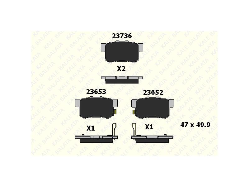 Fren Balatasi Arka Civic Crv Accord Frv 93 =>