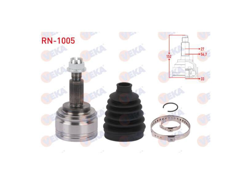 Aks Kafasi Sol - Sağ Ön Dis Uzunluk 152MM Kangoo (KW0/1) 1.5 DCI 105 Hp 6 Vites 2008 -