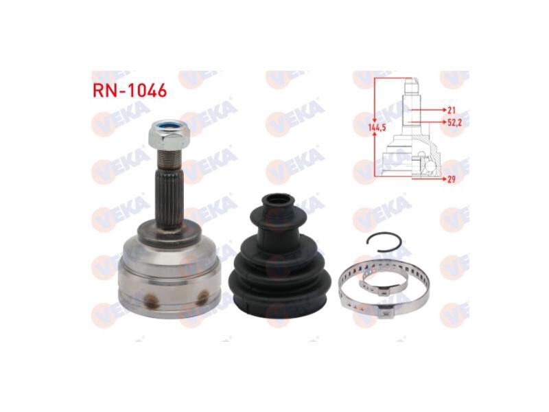 Aks Kafasi Sol - Sağ Ön Diş Kangoo (KC0/1) 1.5 DCI İnce Freze 21X29X52, 2 Uzunluk 144, 5 Mm 1998 - 2008